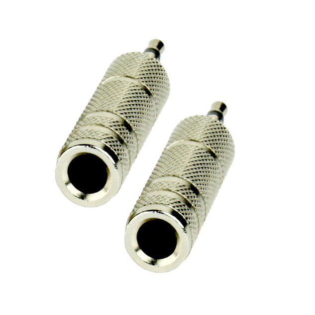 Tecnix Mini Jack Male - 1/4"Jack Female Silver Chassis Adaptor - Image 4