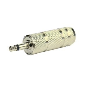 Tecnix Mini Jack Male - 1/4"Jack Female Silver Chassis Adaptor
