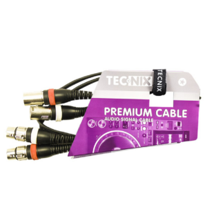 Tecnix Dual XLR-Male to Dual XLR-Female Audio Cable – 1.5m