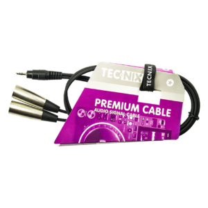 Tecnix Stereo Mini Jack Male - Dual XLR Male 1.5m