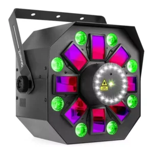 BEAMZ MULTIBOX LED EFFECT WITH LASER AND STROBE 18x 0.2W LED 9x 8W RGBAWUVP