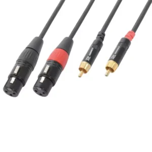 PDC CX68-1 SIGNAL LEAD 2X XLR FEMALE  - 2X RCA MALE 1.5M