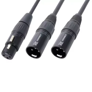 PDC CX140 SIGNAL LEAD XLR FEMALE  - 2X XLR MALE 0.5M
