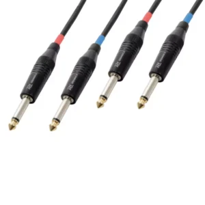 PDC CX72-5 SIGNAL LEAD 2X 6.3MM MONO MALE  - 2X 6.3MM MONO MALE 5M