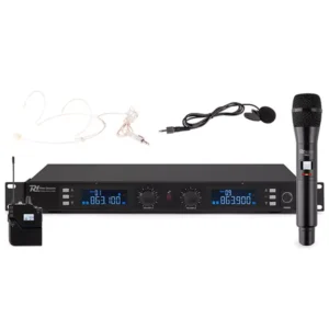 POWER DYNAMICS PD632C HANDHELD & LAPEL MICROPHONE UHF 863.000-865.000MHz