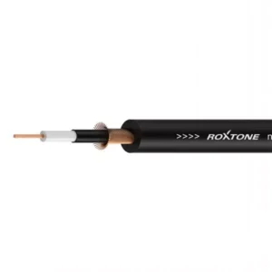 Roxtone - 100M CABLE SINGLE CORE INSTRUMENT SCREENED OD BLACK