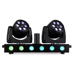 BEAMZ FUZE TWIN LED MOVING HEAD WASH BAR 6x 12W  6x 15W RGBW