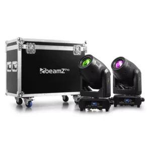 BEAMZPRO IGNITE300A LED MOVING HEAD BEAM-SPOT-WASH 1x 300W WITH ANIMATION [2 IN A FLIGHTCASE]