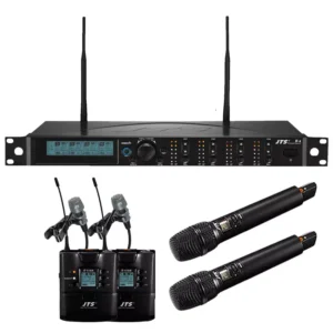 JTS R-4/R-4TB+CM-501 x2 + JSS-4B x2 DUAL HANDHELD DUAL LAPEL MICROPHONE DIVERSITY UHF 614-650 MHz