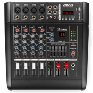 VONYX AM8A POWERED MUSIC MIXER 8-CH DSP/BT/SD/USB/MP3