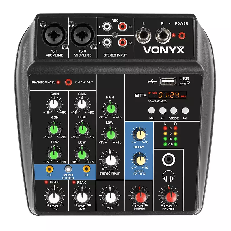 VONYX VMM-100 MUSIC MIXER 3-CH DSP/BT/USB - Image 9