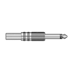 TVA CONNECTOR 6.3mm MONO MALE METAL