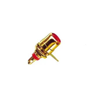 TVA CONNECTOR RCA CHASSIS MOUNT FEMALE GOLD RED