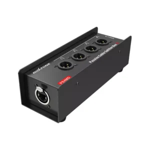 ROXTONE - CAT SNAKE SPLITTER BOX, 4 CHANNEL XLR MALE TO ETHERCON NETWORK CABLE