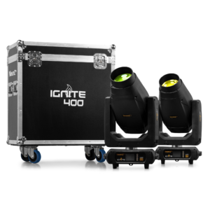 BEAMZPRO IGNITE400 LED MOVING HEAD BEAM-SPOT-WASH 1x 400W [2 IN A FLIGHTCASE]