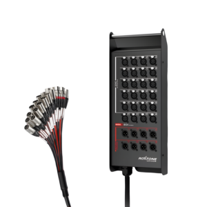 ROXTONE STAGE SNAKE 24X XLR MALE TO 8X XLR FEMALE 30M